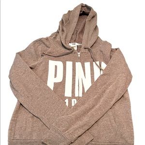 Pink brand thing zip-up sweatshirt
